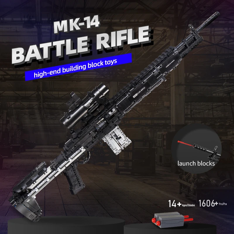 Model Kit Weapons - Militer MK14 pertempuran senapan simulasi senapan