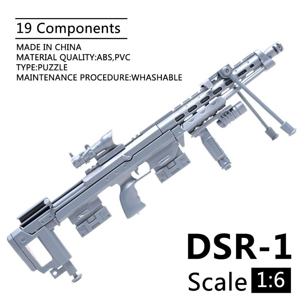 Model Kit Weapons - Model Senapan DSR1 Skala 1/6, Puzzle