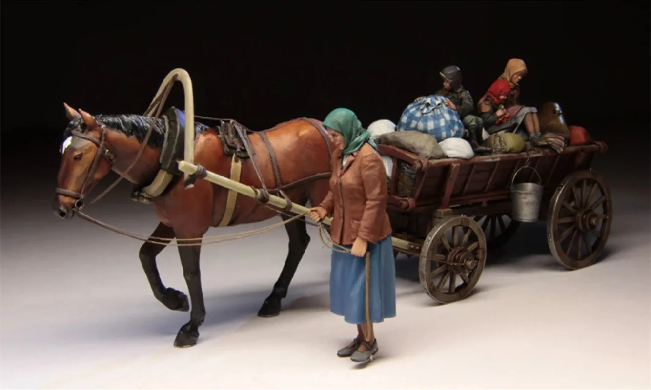 Model Kit Horse - Kit Rakitan Model Figur Resin Skala