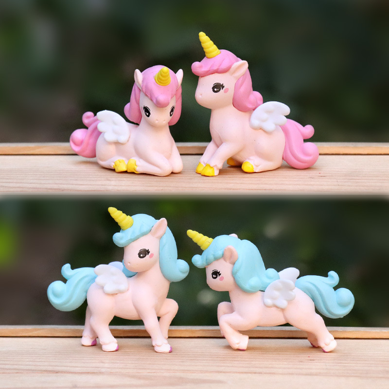 Model Kit Unicorn - 4 Buah/Set Anime Unicorn Versi Q