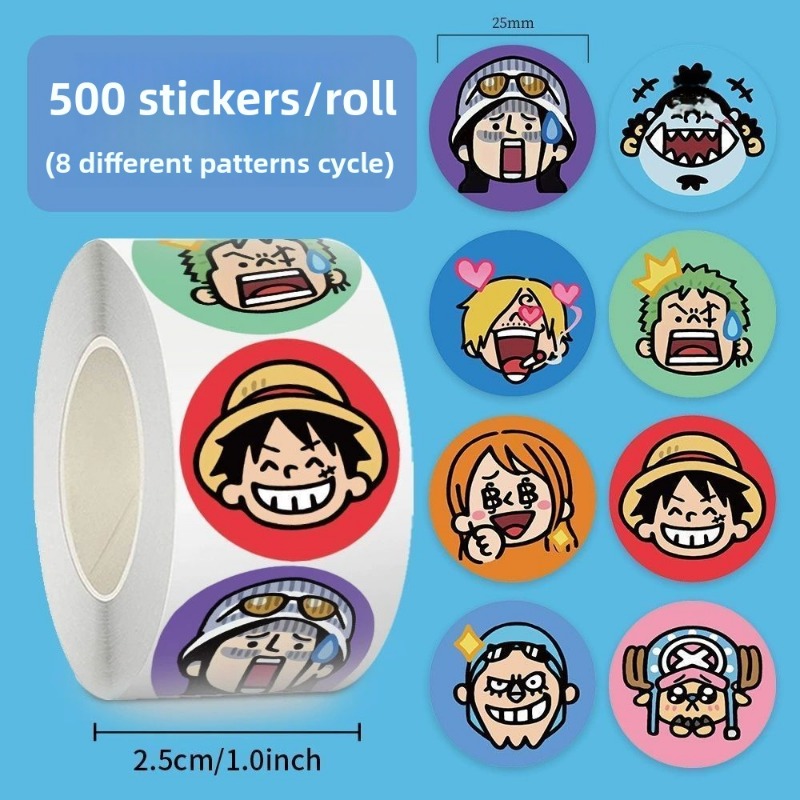 Model Kit One Piece Bandai - 500 Stiker/Rol Stiker One Piece Kepala
