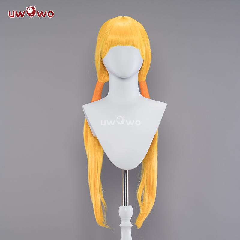 Model Kit Chainsaw Man - UWOWO Stella Wig Cosplay wanita, Wig