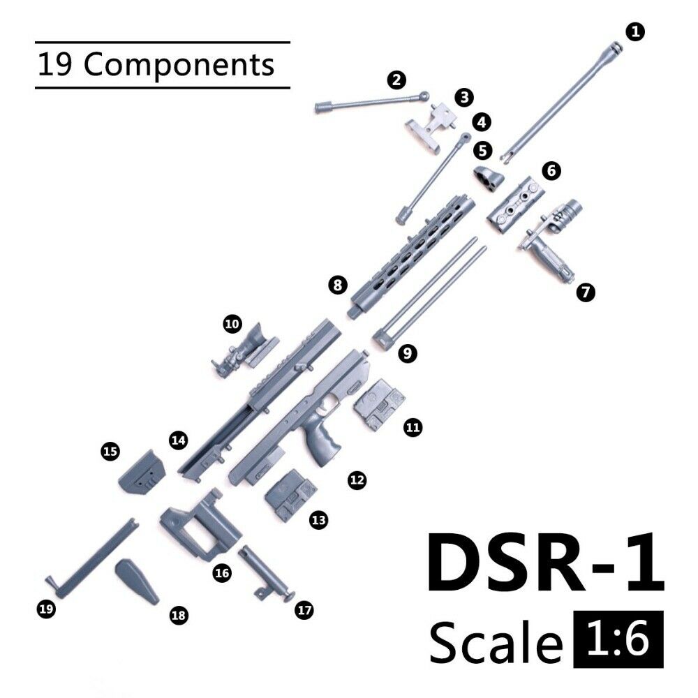 Model Senapan DSR1 Skala 1/6,  - Model Kit Weapons ulasan dan harga