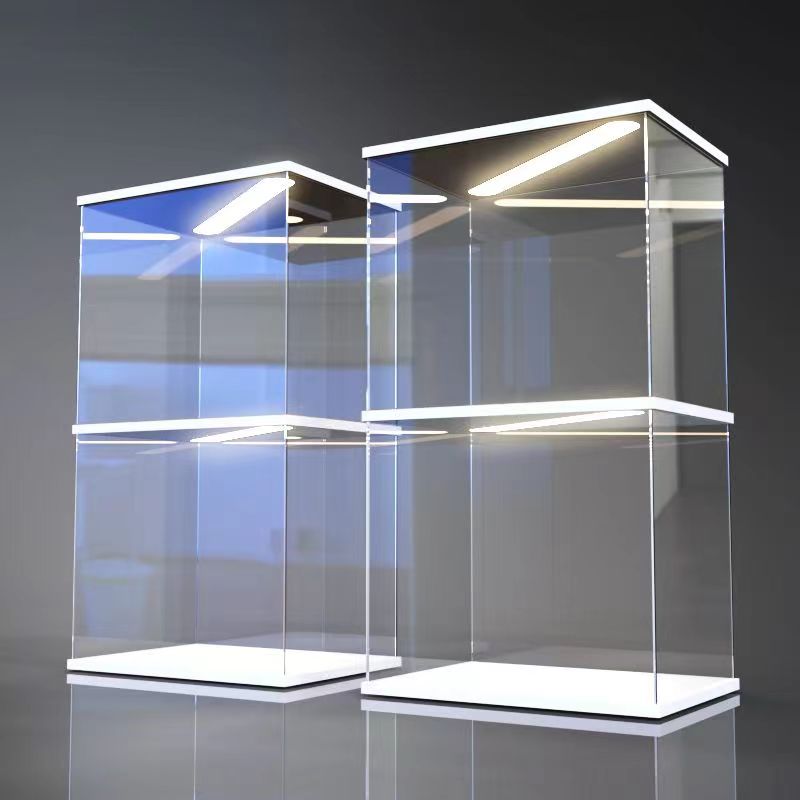 Kabinet Display Chevron putih  - Model Kit Display Case ulasan dan harga
