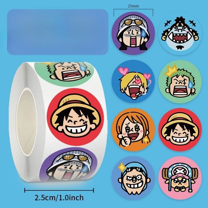 500 Stiker/Rol Stiker One Piec - Model Kit One Piece Bandai ulasan dan harga